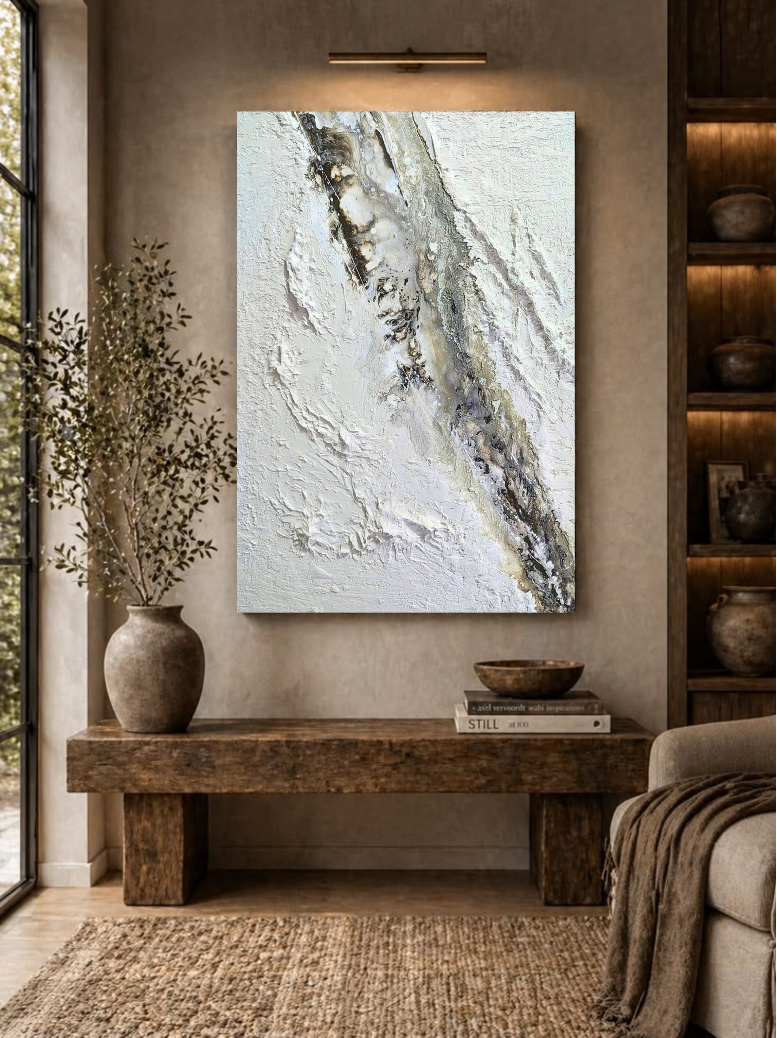 Rusto No. 001 hung in a living room