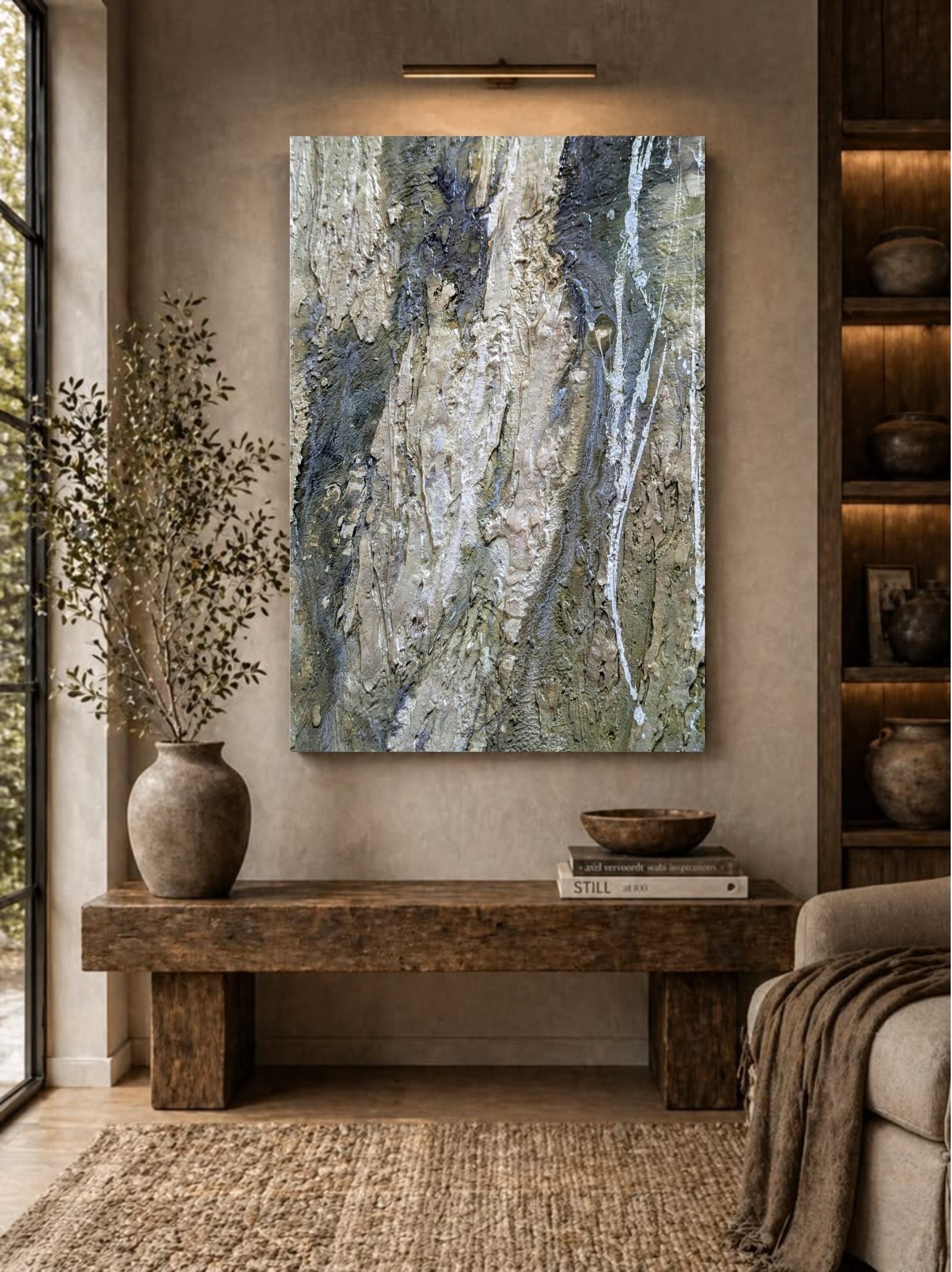 Rusto No. 002 hung in a living room