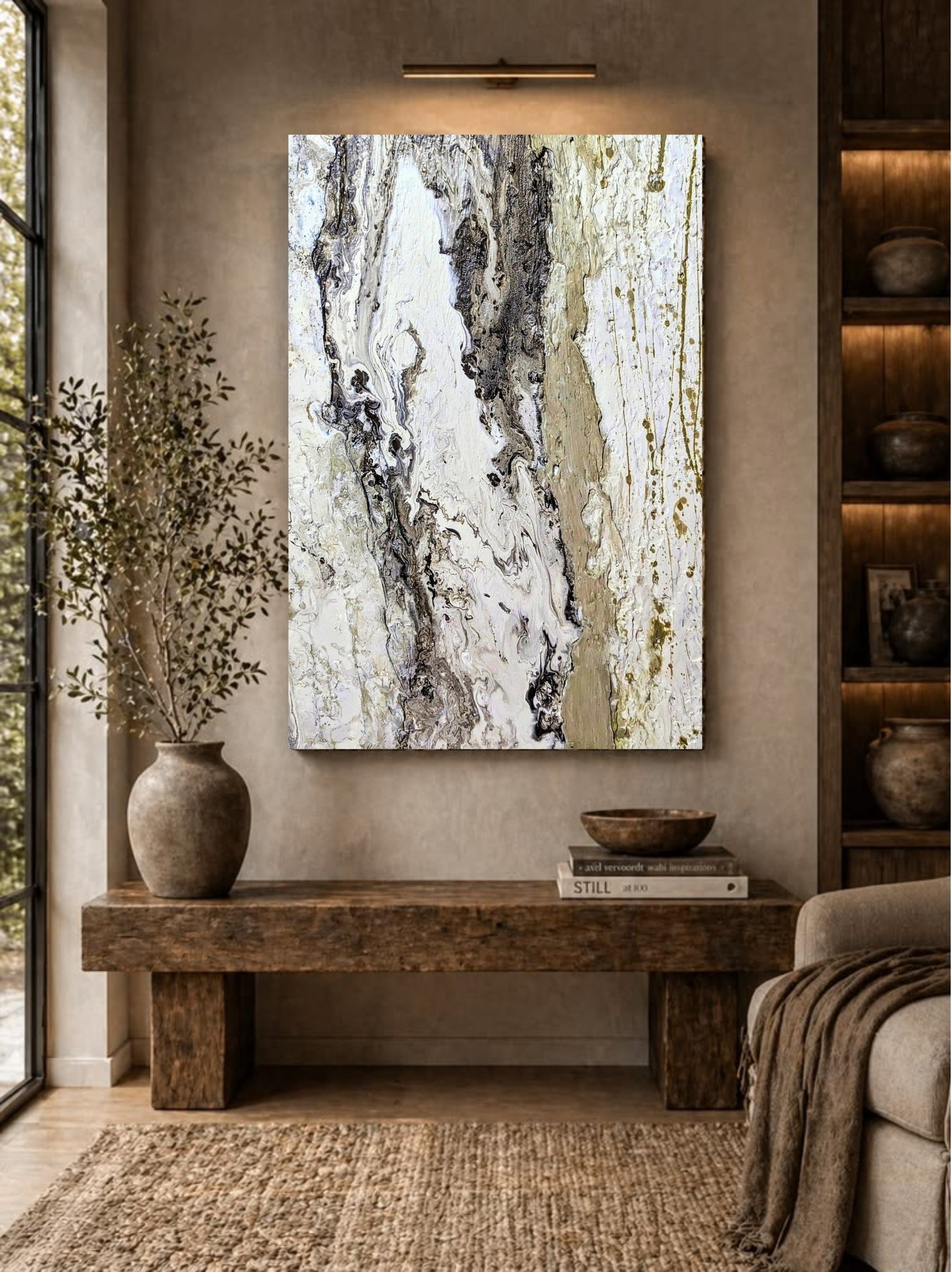 Rusto No. 004 hung in a living room